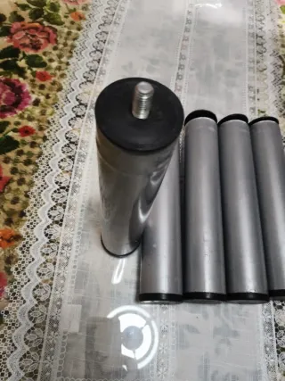Lote 5 patas para canapé metálicas