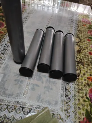 Lote 5 patas para canapé metálicas