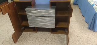 Mueble recibidor madera con espejo nuevo EXPO,HUEL