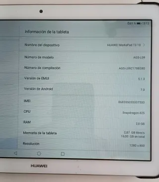 Tablet Huawei MediaPad T3 .