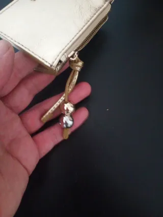 Monedero Mango Dorado Nuevo