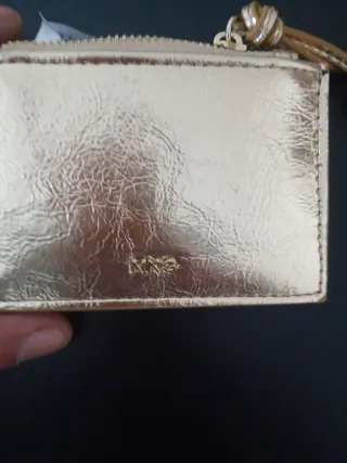 Monedero Mango Dorado Nuevo