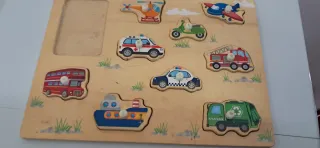 Puzzle de vehículos de madera