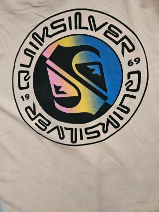 Camiseta original Quiksilver Beige con Estampado