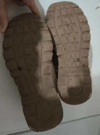 Scarpe con pelo beige/oro n.37