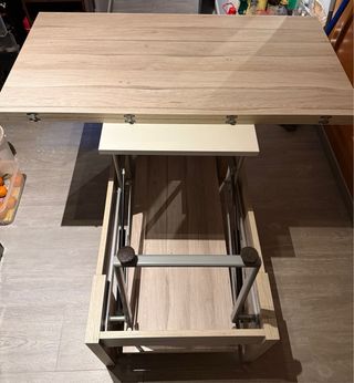 Mesa plegable madera y metal