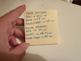 Mesa plegable madera y metal