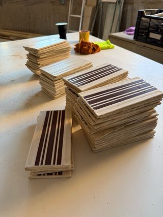 Azulejos rectangulares estilo años 80