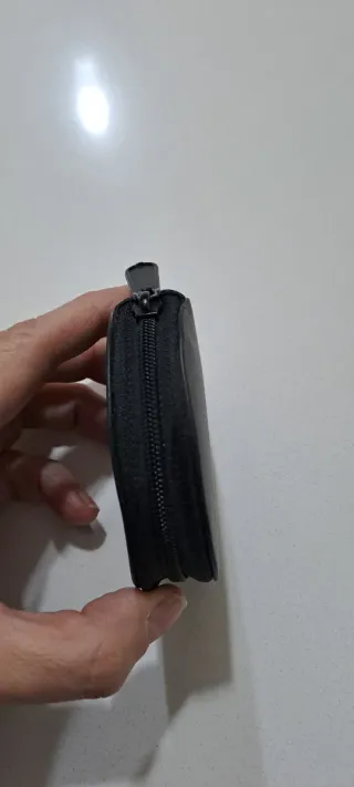 Monedero de piel Dior negro y dorado