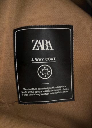 Abrigo Zara Hombre Camel