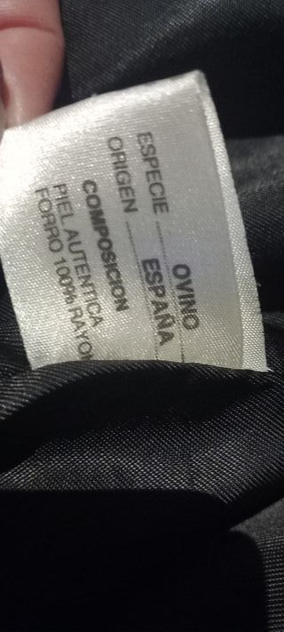 Cazadora Piel Ovino Negra.