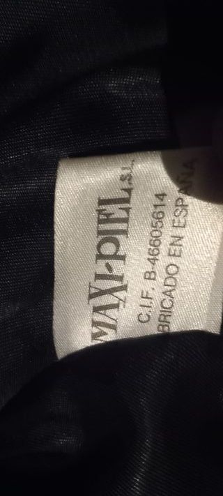 Cazadora Piel Ovino Negra.