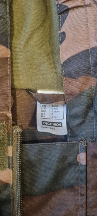 conjunto camuflaje caza niño 8-10 años