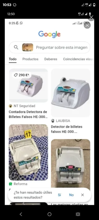 Contadora y detectora de billetes