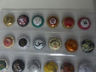 HOJA Y CHAPAS DE CAVA ( 36 ) COLECCION 1