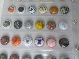 HOJA Y CHAPAS DE CAVA ( 36 ) COLECCION 1