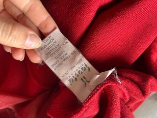 Gonna rossa in Lana elasticizzata vintage