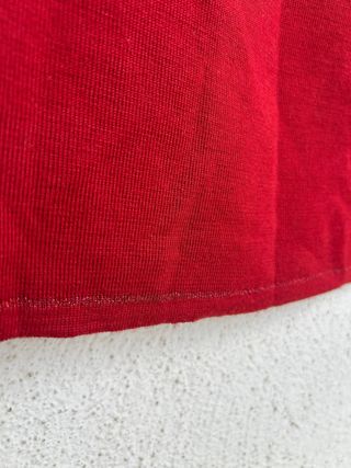 Gonna rossa in Lana elasticizzata vintage