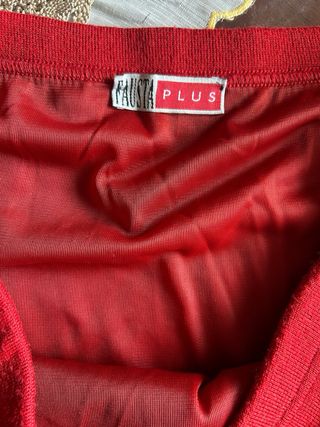 Gonna rossa in Lana elasticizzata vintage