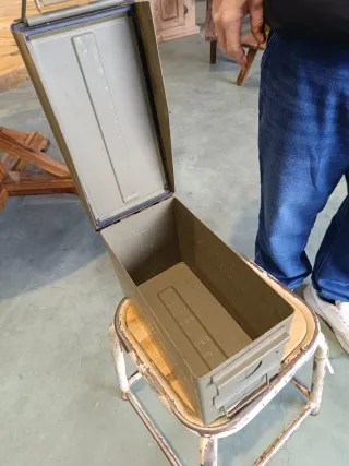 Caja antigua cartuchos munición