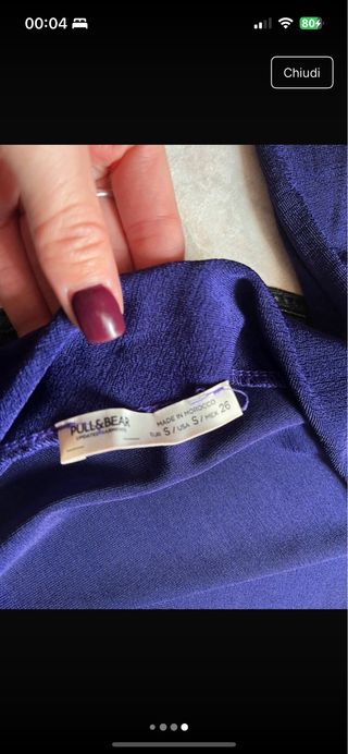 Vestito viola monospalla Pull&Bear