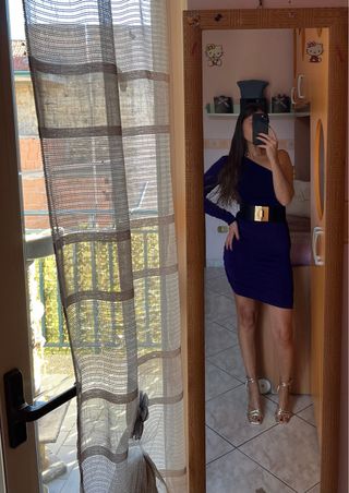 Vestito viola monospalla Pull&Bear