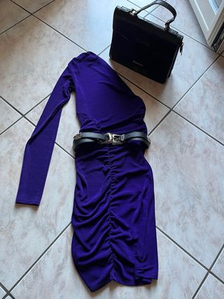 Vestito viola monospalla Pull&Bear