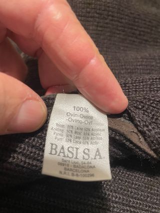 Chaqueta Cuero y Lana Marrón Negra