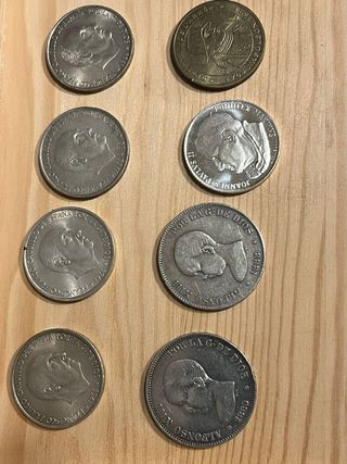Monedas antiguas de plata