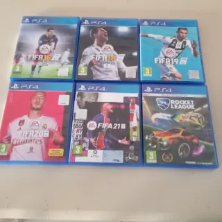 Lote 6 Juegos PS4: FIFA 16, 18, 19, 20, 21 y Rocke