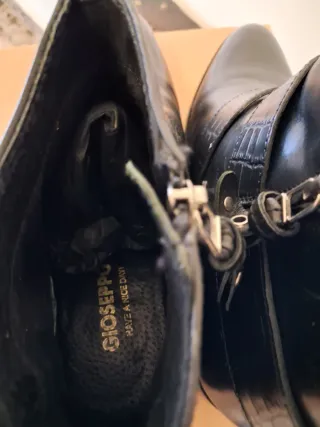 Botines Gioseppo Piel hebillas negro