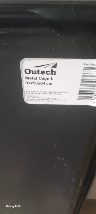 Jaula Perro Grande Negra