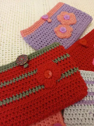 Tarjeteros hechos a mano algodón