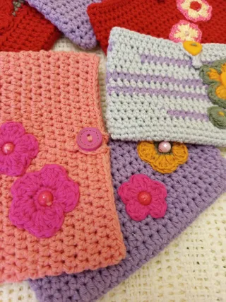 Tarjeteros hechos a mano algodón