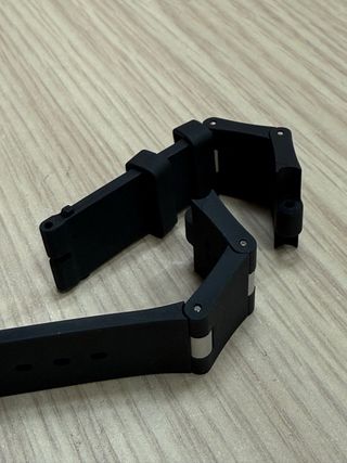 Correa Bvlgari Caucho y Acero Negra