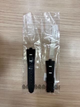 Correa Bvlgari Caucho y Acero Negra