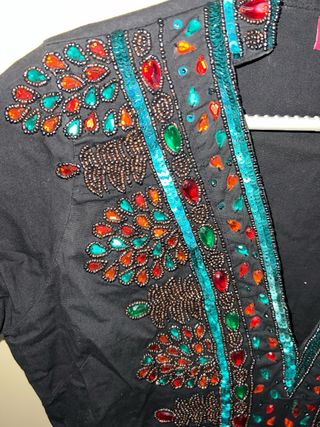 Vestido Desigual Negro Talla L