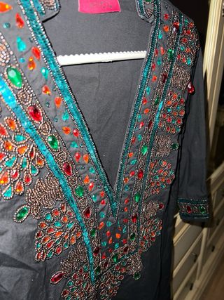 Vestido Desigual Negro Talla L