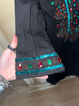 Vestido Desigual Negro Talla L