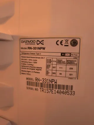 Nevera Daewoo A+