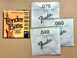 Lote 3 Cuerdas Bajo Fender Medium Gauge