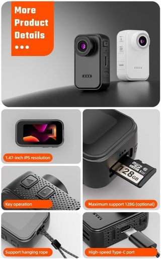 Cámara deportiva F2 con montaje magnético