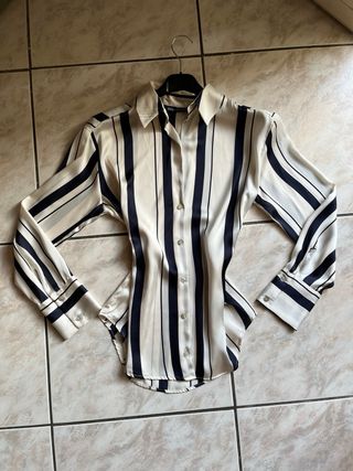 Camicia Zara righe blu e bianche