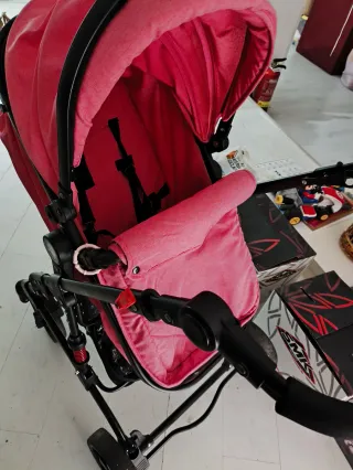 Cochecito bebé 3 en 1 rosa