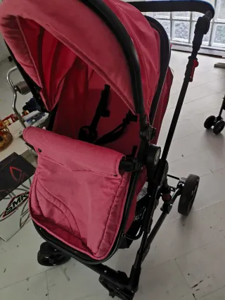 Cochecito bebé 3 en 1 rosa
