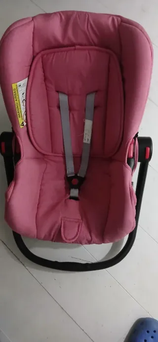 Cochecito bebé 3 en 1 rosa