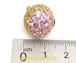Pendientes Oro 18k con Circonitas Rosas
