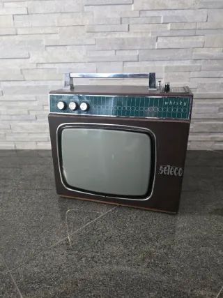 TV Seleco anni 60-70 marrone e argento