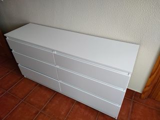 Cómoda 6 cajones Ikea KULLEN blanca