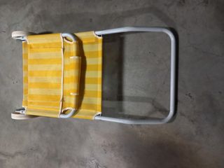 Tumbona Carro Playa Rayas Amarillas